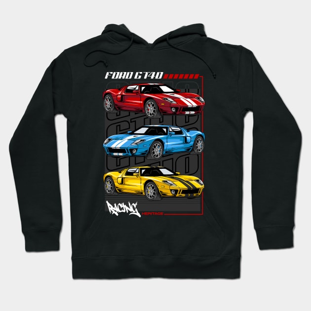 Iconic GT40 Exotic Car Hoodie by milatees